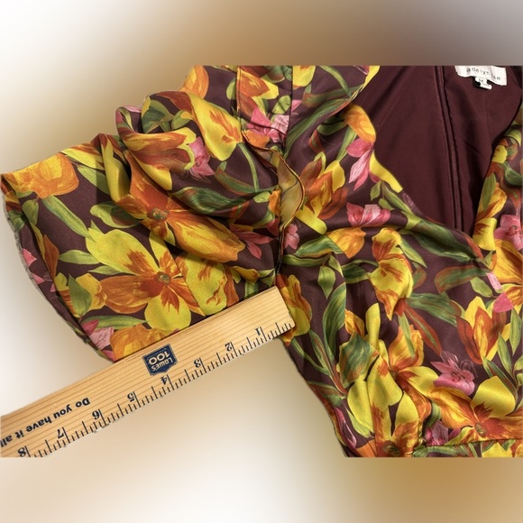 Adelyn Rae Pauline Floral Puff Sleeve Mini Dress Size M - Picture 7 of 12